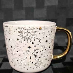 Thyme & Table Celestial Skies Lavender Stoneware Mug with Gold Details